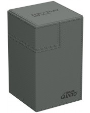 Кутия за карти Ultimate Guard Flip`n`Tray 100+ XenoSkin - Monocolor Grey (100+ бр.) -1